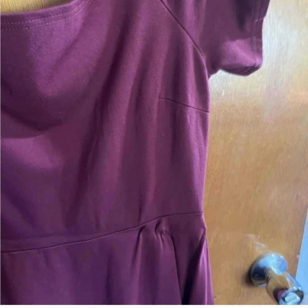 Cocktail Dress off the shoulder | Burgundy | SIZE XL - Picture 3 of 7